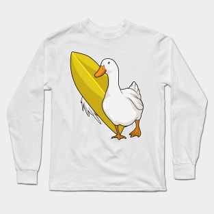 Duck Surfer Surfboard Long Sleeve T-Shirt